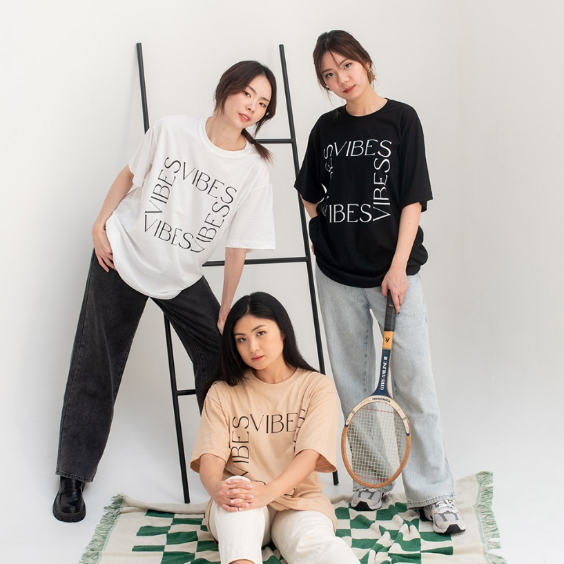 ✨New✨Vibes.brandd 〰️ Everyday a week Oversized Tee cotton100% 〰️☁️ เสื้อยืด โอเวอร์ไซส์ มี 5 สี