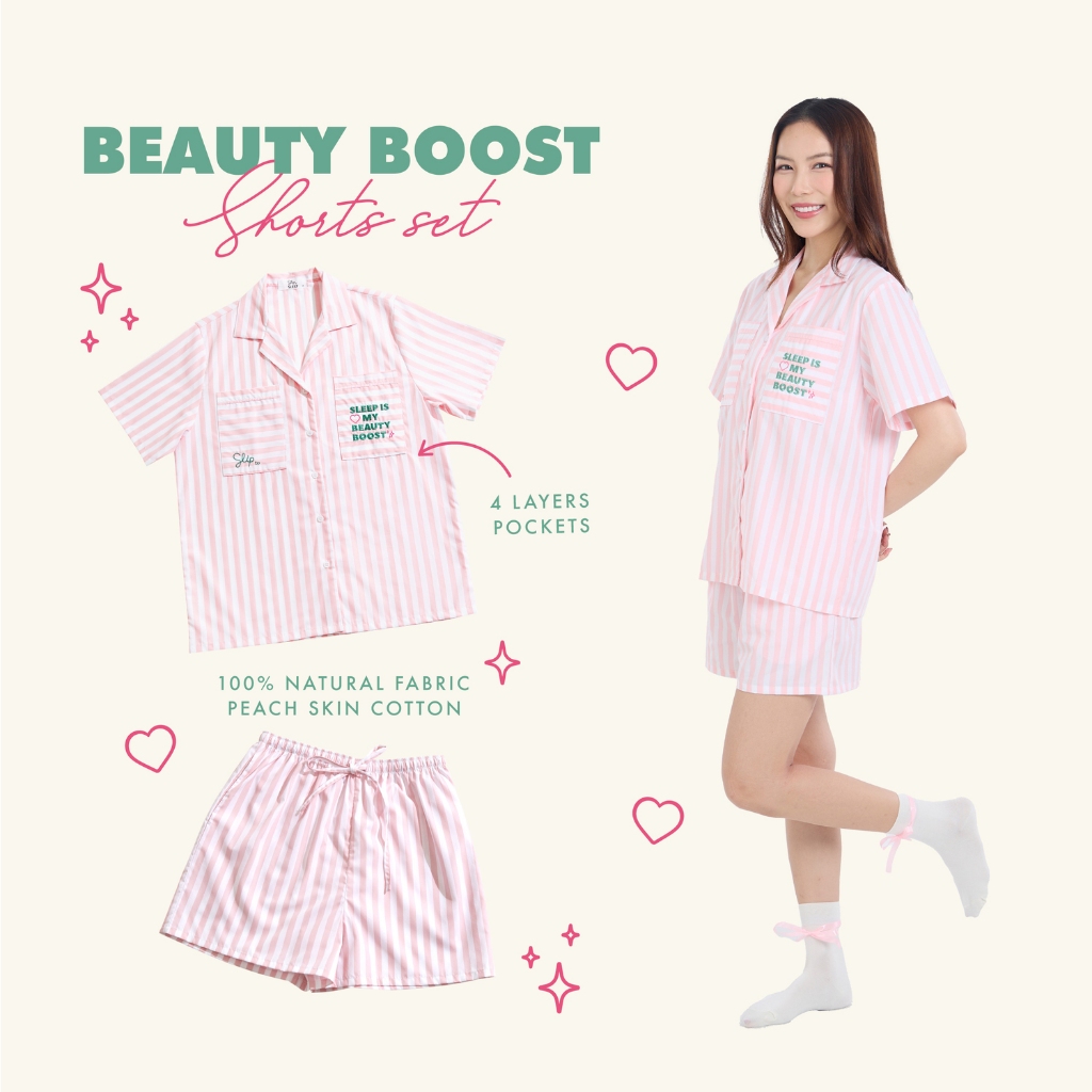 ชุดนอน Sleep is - Beauty Boost Shorts set