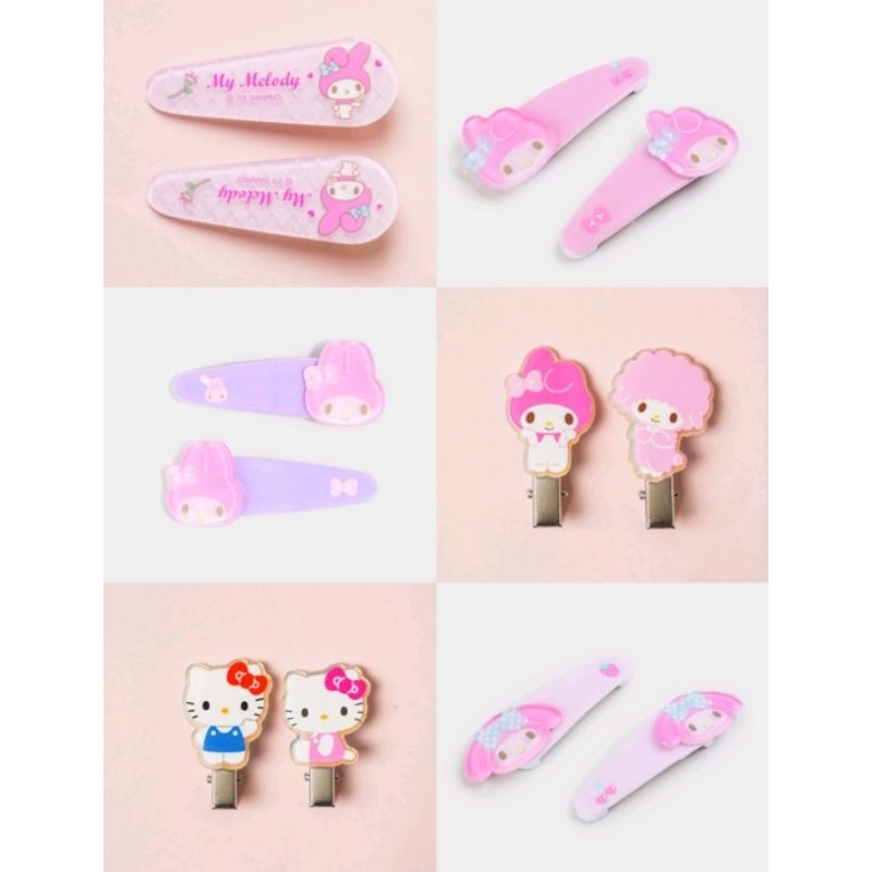 กิ๊บติดผม/ยางมัดผม/เครื่องประดับ sanrio,carebear, milky Daiso ของแท้