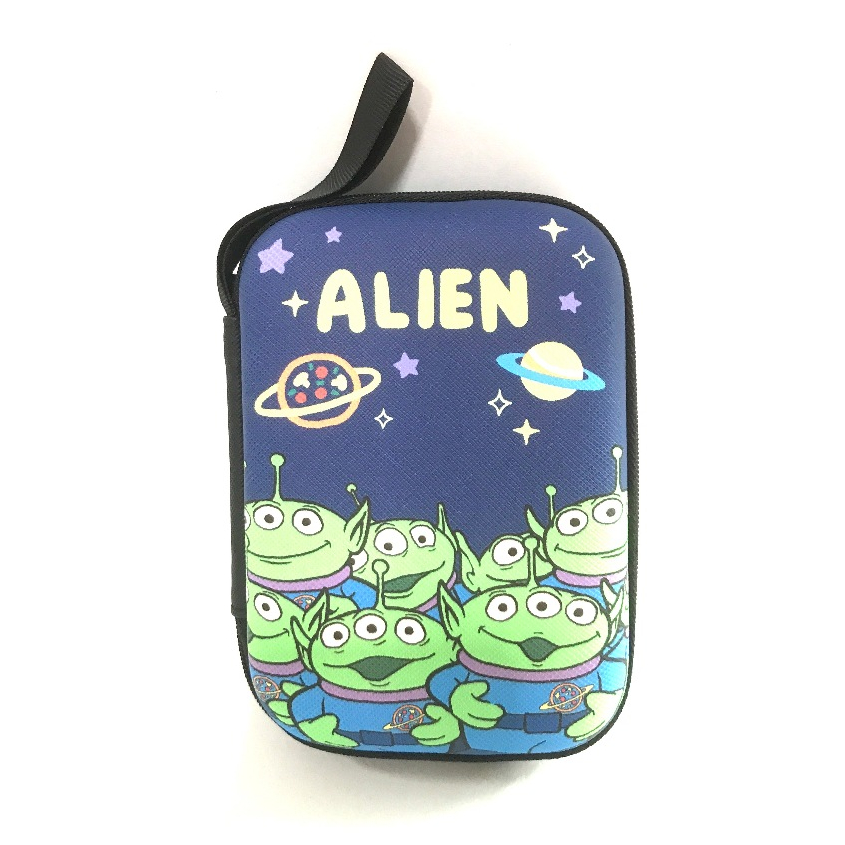 ALIEN TS กล่องเก็บสายชาร์จ  กล่องใส่ PWB , HDD  L ลาย เอเลี่ยน สีเขียว  งานดี evaกันกระแทก BY 8118