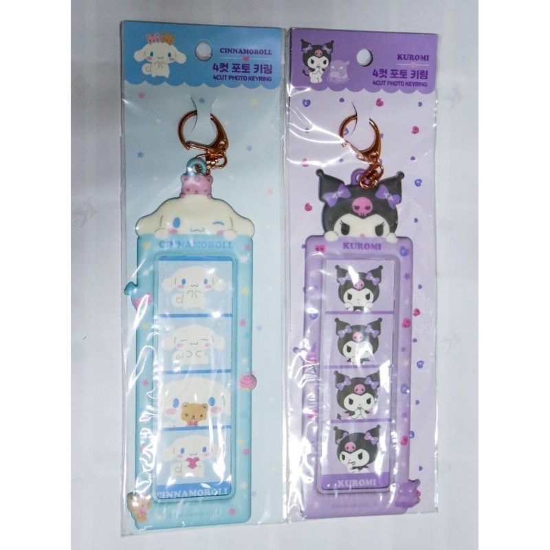 4cut photo keyring พวงกุญแจ photo frame 4cut ลาย sanrio ลิขสิทธิ์แท้