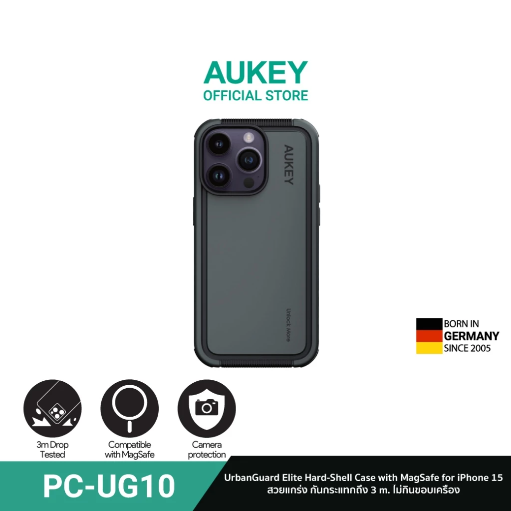 AUKEY PC-UG10 เคสไอโฟน เคสไอโฟน 15 Series UrbanGuard Elite เคสแม่เหล็ก MagSafe กันกระแทก