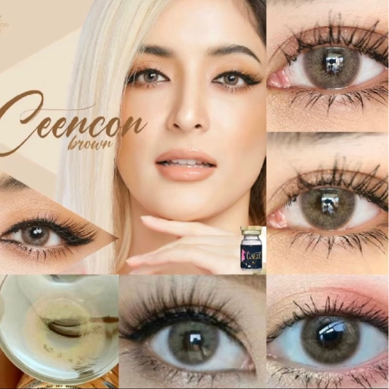 ceencon brownรหัสเลนส์ V202 คอนแทคเลนส์ ceencon soft brown eos( เกรทซีเครท )/sweety soft สอบถามก่อนส