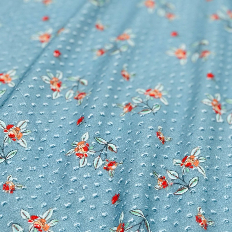 ผ้าแบ่งขาย 1ชิ้น 1/2เมตร  cotton 100% เนื้อบาง หน้าผ้า 58“(145cm.) dot แต่งพื้นเป็นเม็ด เพิ่มมิติให้ผ้า นุ่ม พร้อมส่งค่ะ