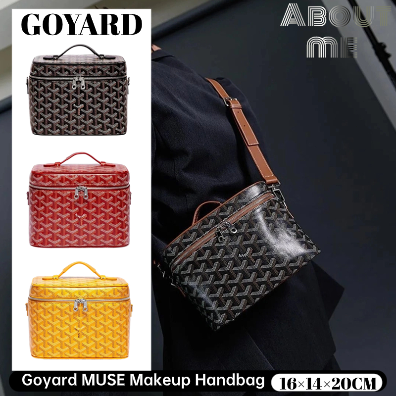 โกย่า 🎈Goyard MUSE Makeup Handbag🎈 Box Bag สไตล์คู่รัก