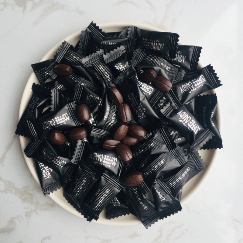 พร้อมส่ง!!!! ของกินเล่น ลูกอม ลูกอมกาแฟ ลูกอมกาแฟแท้ อัดเม็ด coffee candy (รสกาแฟดำ)