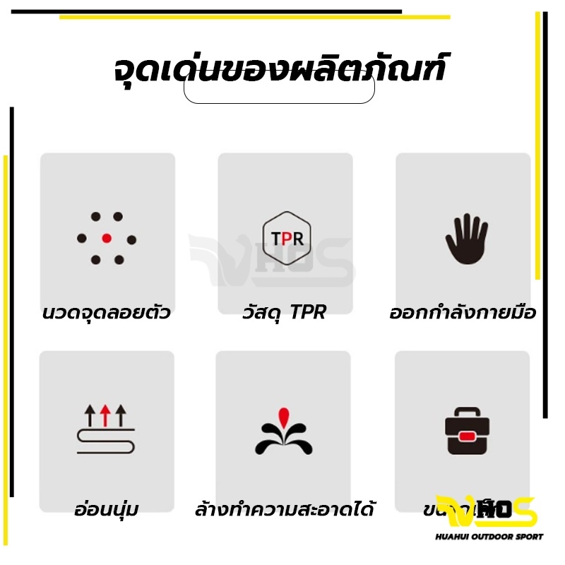 บอลบีบมือ คลายกล้ามเนื้อ  การฝึกอบรมการฟื้นฟูสมรรถภาพ  ลูกบอลนวดมือ บอลยางบริหารมือ กันนิ้วล็อค นวดสำหรับเด็ก - รูปที่ 3