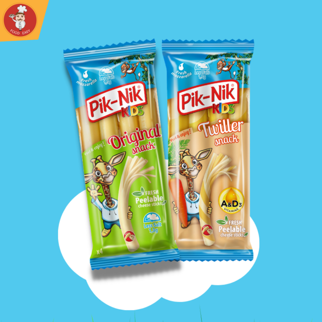 ชีสเด็ก เสริมแคลเซียม เสริมกระดูกและฟัน ชีสสติ๊ก PIK-NIK CHEESE STICKS MOZZARELLA CHEESE 80g