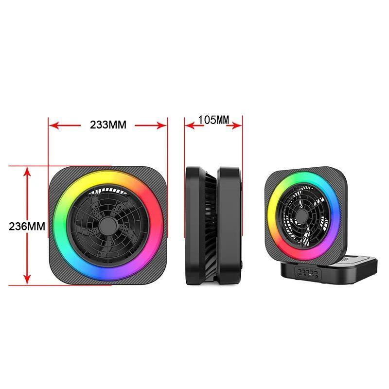 ใหม่ ลำโพงบลูทูธพัดลม 2in1 รุ่น ZQS-1456 เสียงดี เบสแน่นมาก สนุกไปกับเสียงเพลง มีไฟLEDปรับได้หลายสี