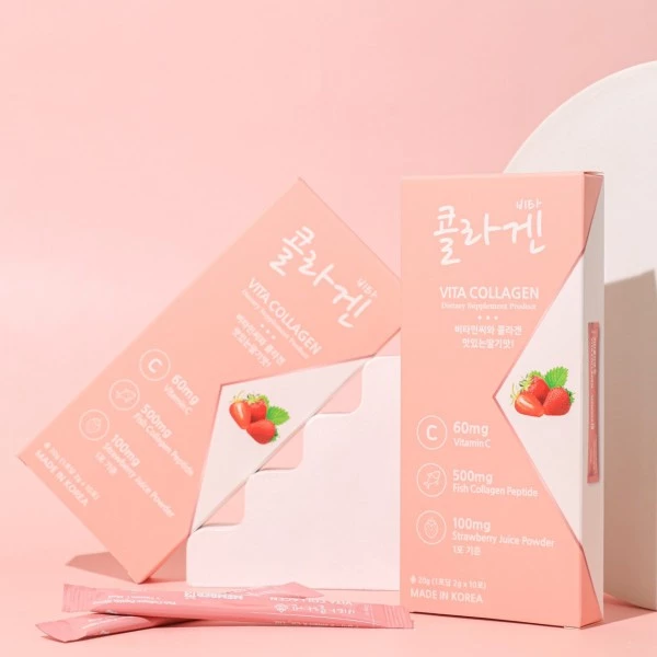 Vita Collagen 500mg สูตรเริ่มต้น 1 กล่อง 10 ซอง thumbnail 9