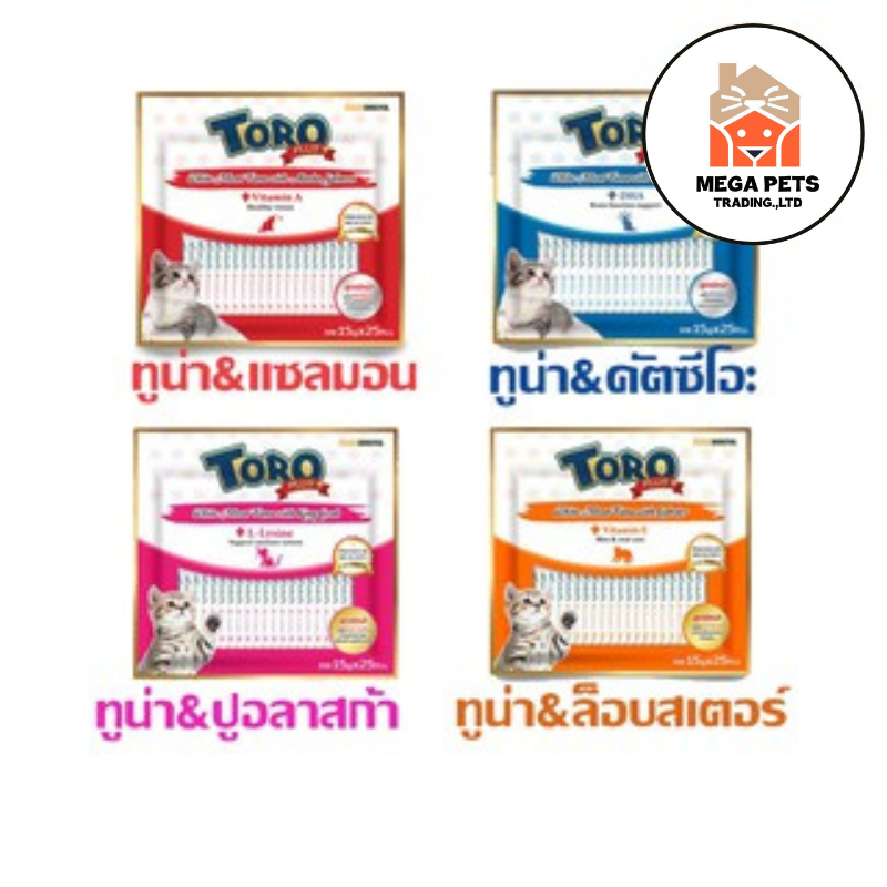 แมวเลีย โทโรโทโร่ พลัส toro toro plus  15 กรัม* 25 ซอง  มี 4 รส
