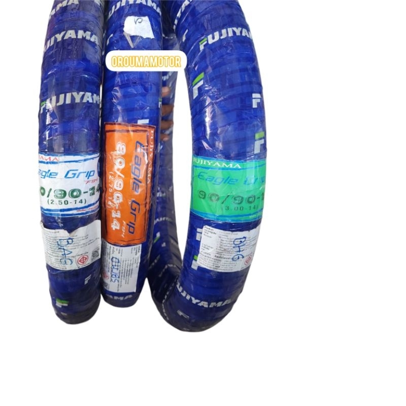 ยางนอก ยี่ห้อฟูจิ ขอบ 14 ขนาด 70/90.14 ,80/90.14, 90/90.14 ยางนอกต้องใช้ยางใน ใช้สำหรับมอไซค์ได้หลาย