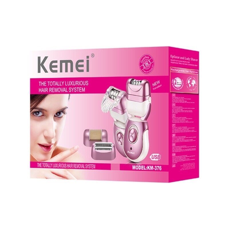 KM189A / KM376 / KM2668 เครื่องกำจัดขนไฟฟ้า Kemei ขนรักเเร้ ขา เเขน จุดซ่อนเร้น