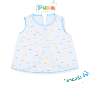 Natty punn เสื้อเดี่ยว ผ้ายืดคละลายแบบผูกหลังกุ๊นคอ เด็กผู้หญิง พิมพ์ลายกระจาย 0-3 เดือน จำนวน 1 ตัว