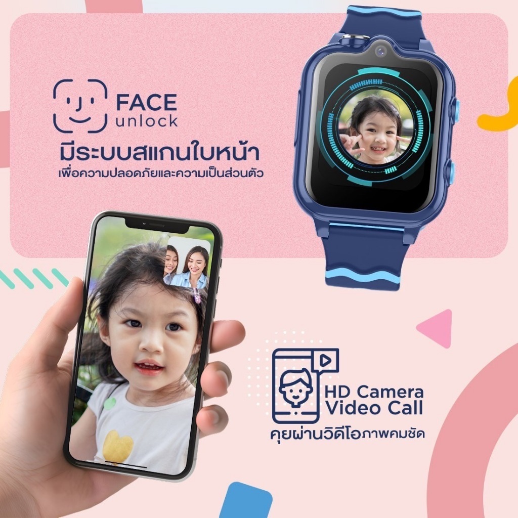 Ok Watch นาฬิกาป้องกันเด็กหาย Wonlex New Model T18 PRO ดูกล้องวงจรปิด CCTV 2 ตัว