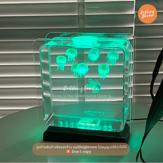 callingbrown [🐙พร้อมส่ง🐙] โคมไฟ โคมไฟแมงกะพรุน LED ข้างเตียงไฟกลางคืน jellyfish โคมไฟเปลี่ยนสี