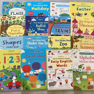 พร้อมส่ง Usborne Sticker English Book สมุดภาพสติ๊กเกอร์ หนังสือสติกเกอร์ติดสนุก สมุดสติกเกอร์ภาษาอังกฤษ