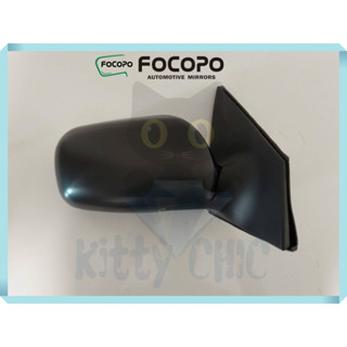 กระจกธรรมดา Toyota Vios  ปี 2002 - 2006 สีดำ ปรับมือ กระจกข้…