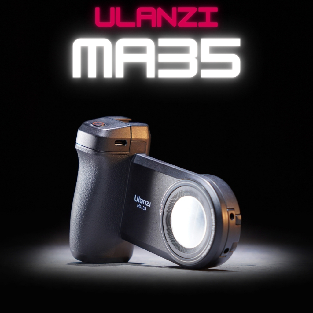 Ulanzi MA35 MagSafe Smartphone Grip ด้ามจับมือถือ พร้อมกระจกเซลฟี่ในตัว ระบบแม่เหล็ก ถ่ายวิดีโอ vlog