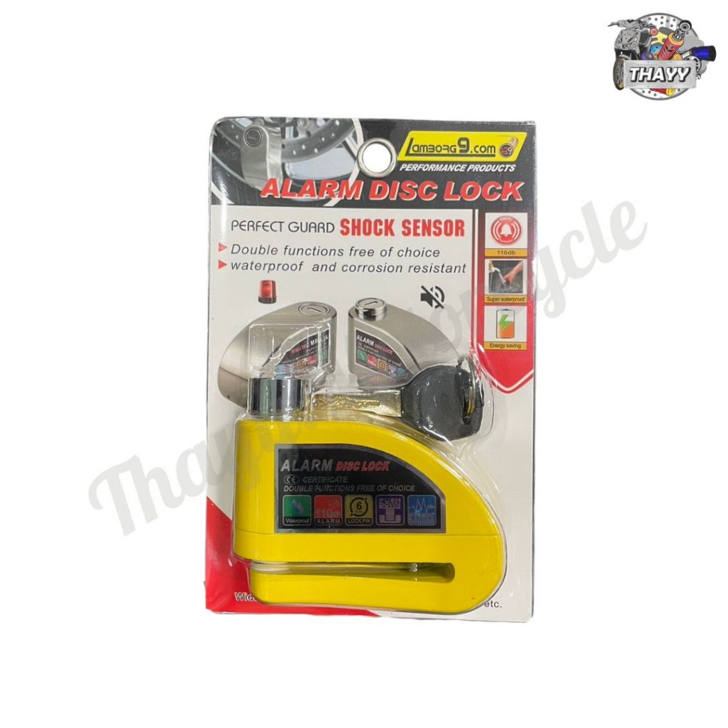 ที่ล็อคมอไซค์ ล็อคจานดิส มีเสียงกันขโมย กุญแจล็อกดิสเบรค ใช้ได้กับมอเตอร์ไซค์และจักรยาน - รูปที่ 3