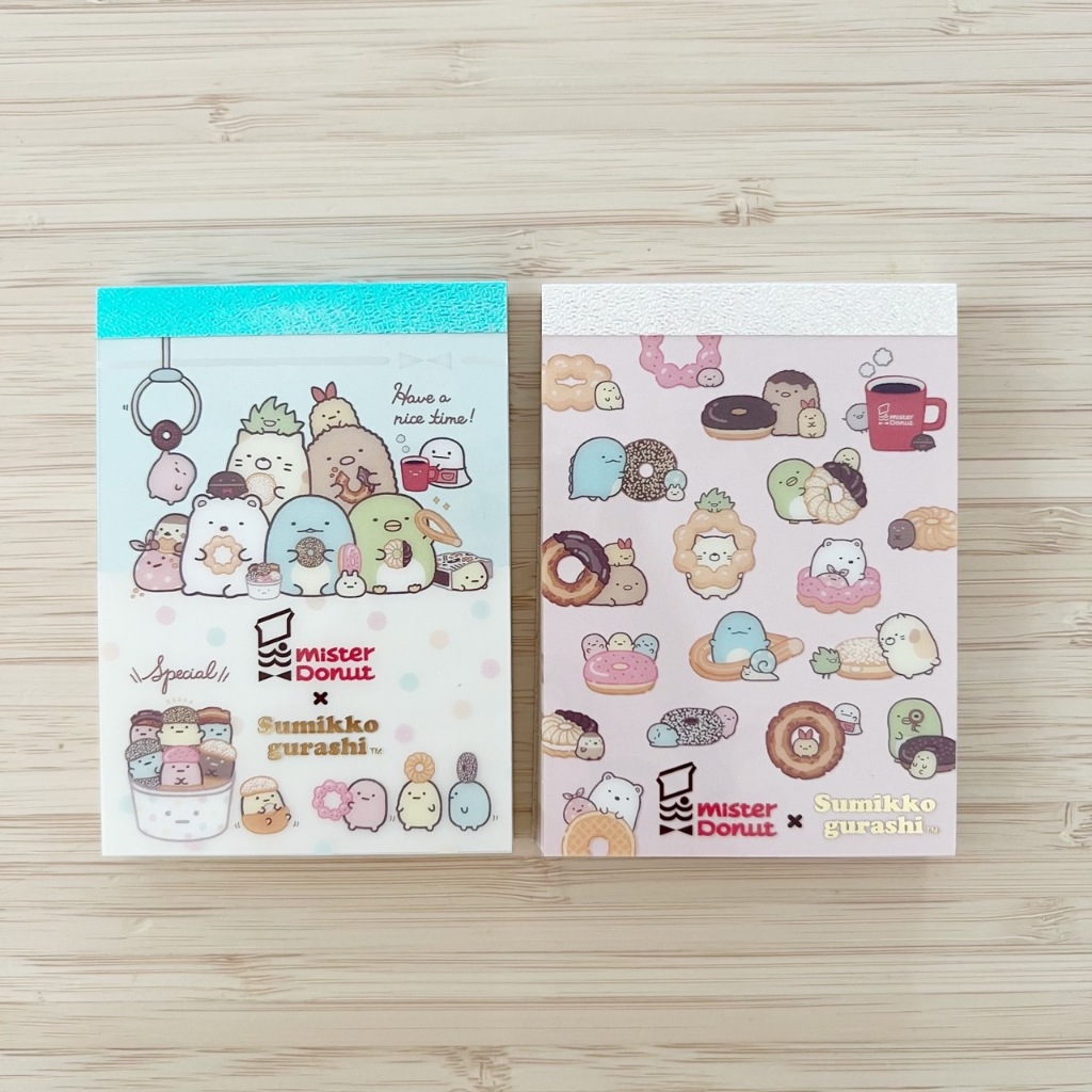 กระดาษโน๊ต Sumikkogurashi X Mister Donut mini