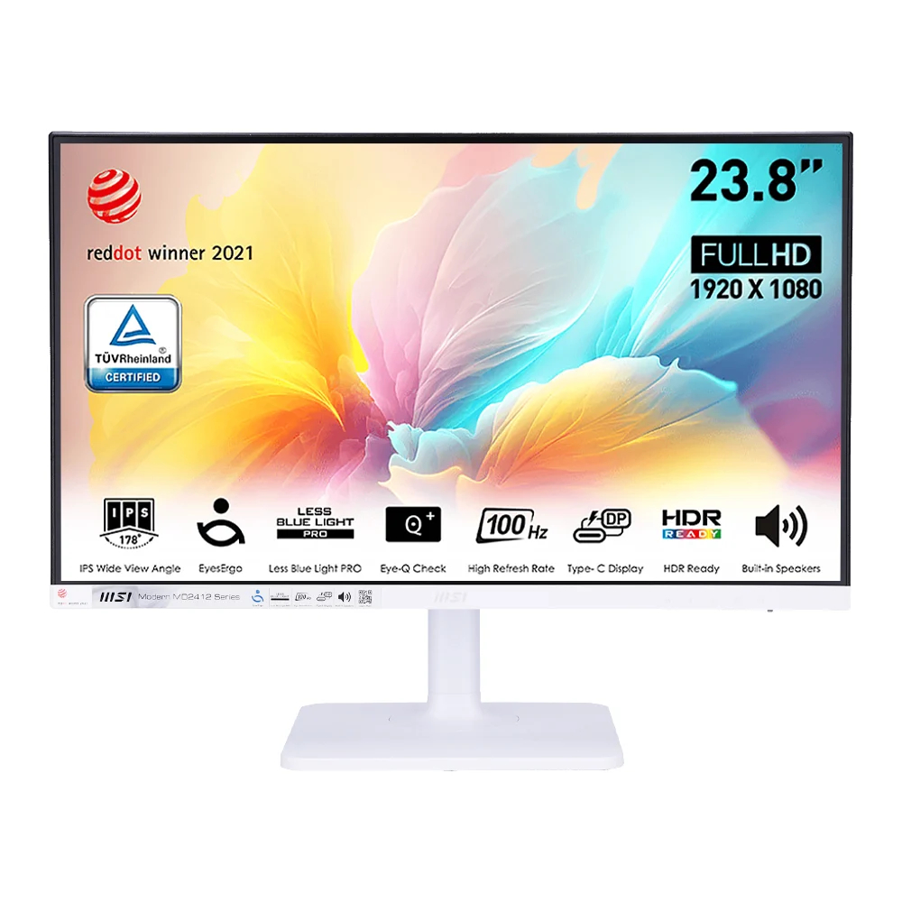 MONITOR (จอมอนิเตอร์) MSI MODERN MD2412PW - 23.8" IPS FHD 100Hz TYPE-C FREESYNC