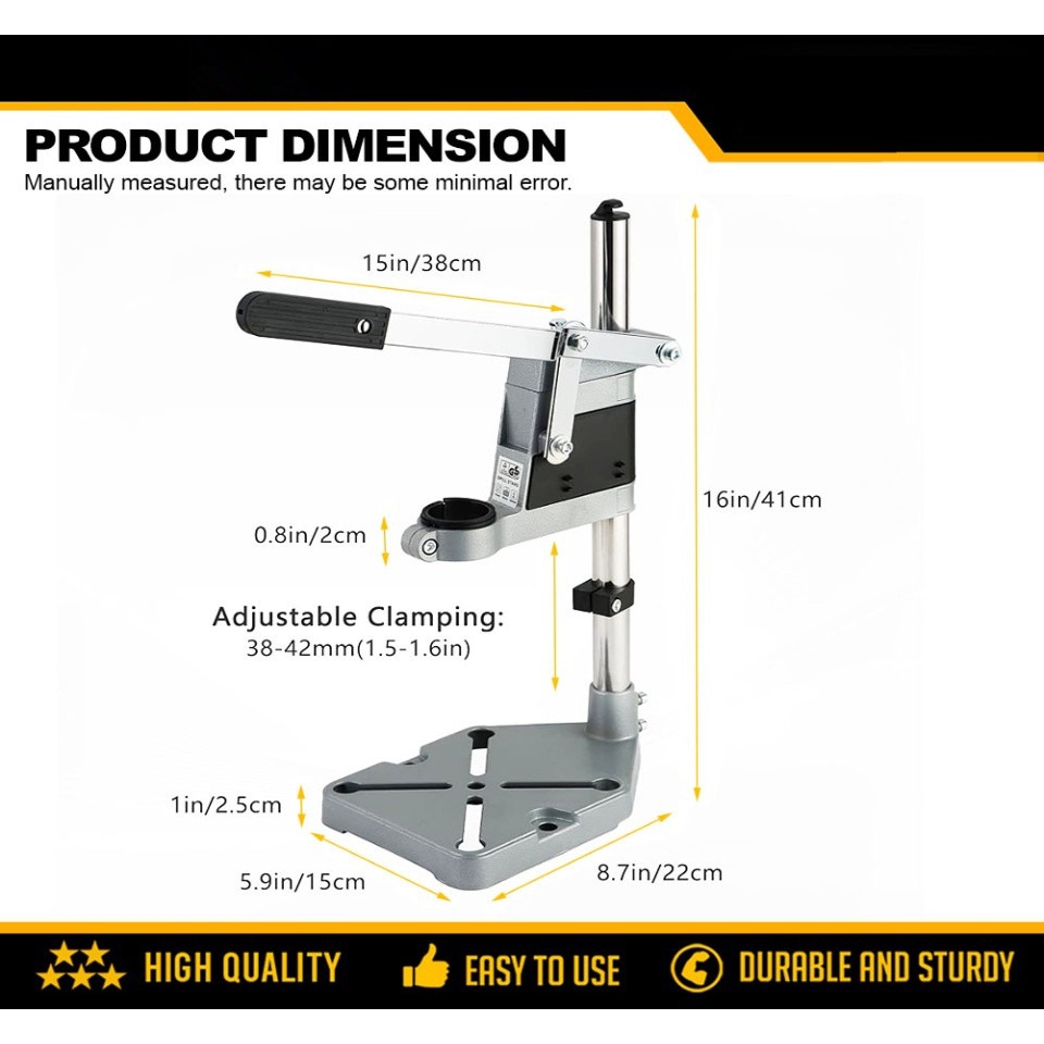 แท่นจับสว่าน แท่นจับสว่านปรับระดับได้ Drill Stand รุ่น DS-6109 ฐานเหล็กหล่อ Cast Iron อย่างดี แถมฟรี! อแดปเตอร์ลดขนาดคอส - รูปที่ 5