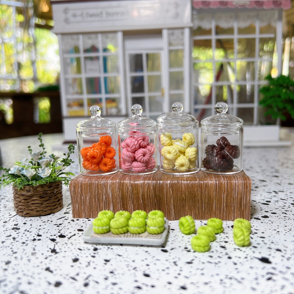คุกกี้หลากสี ขนมดินปั้น #ของจิ๋ว #miniature