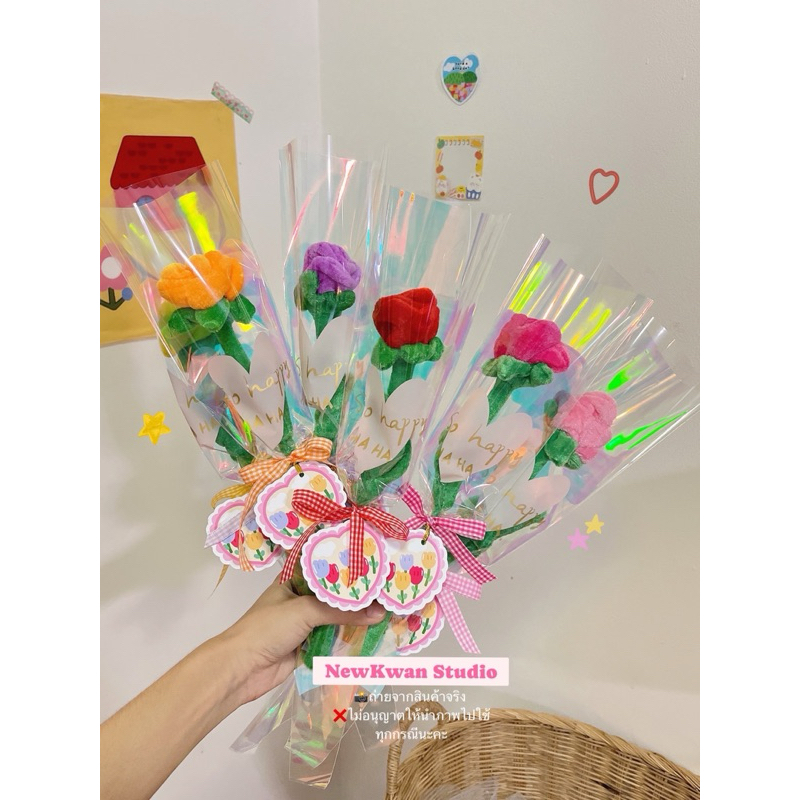 ช่อดอกไม้รับปริญา / ปัจฉิม / วันเกิด ช่อดอกไม้ผ้า พร้อมส่ง