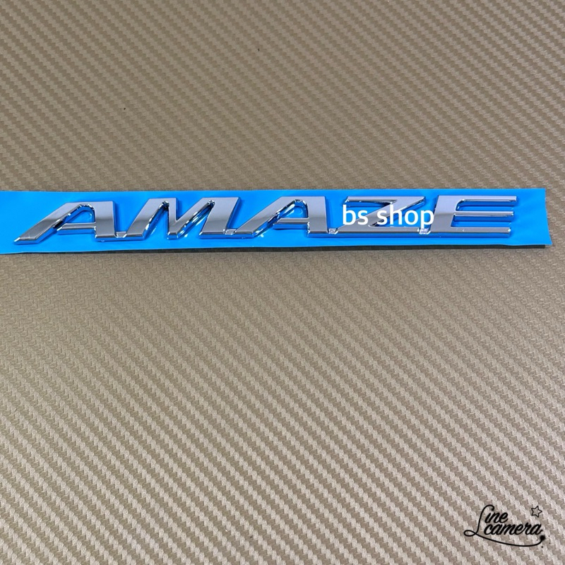 โลโก้ AMAZE ติดท้ายรถ HONDA BRIO AMAZE ขนาด 1.7 x 20 cm ราคาต่อชิ้น