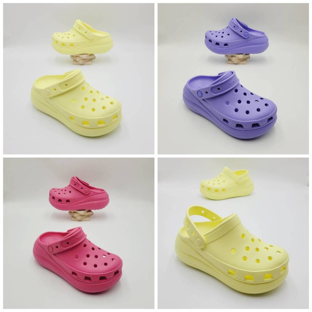 รองเท้าลำลองแฟชั่น สไตล์ Crocs Classic Crush Clog