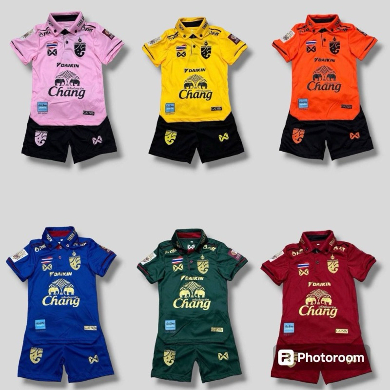 ชุดกีฬาเด็ก ทีมชาติไทย ใหม่ล่าสุด ครบเซ็ตเสื้อกางเกง