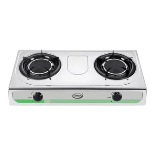 Gmax เตากล่องสแตนเลสคู่ เตาแก๊สตั้งโต๊ะ รุ่น GL203-Series (สินค้ารับประกัน 1ปี)