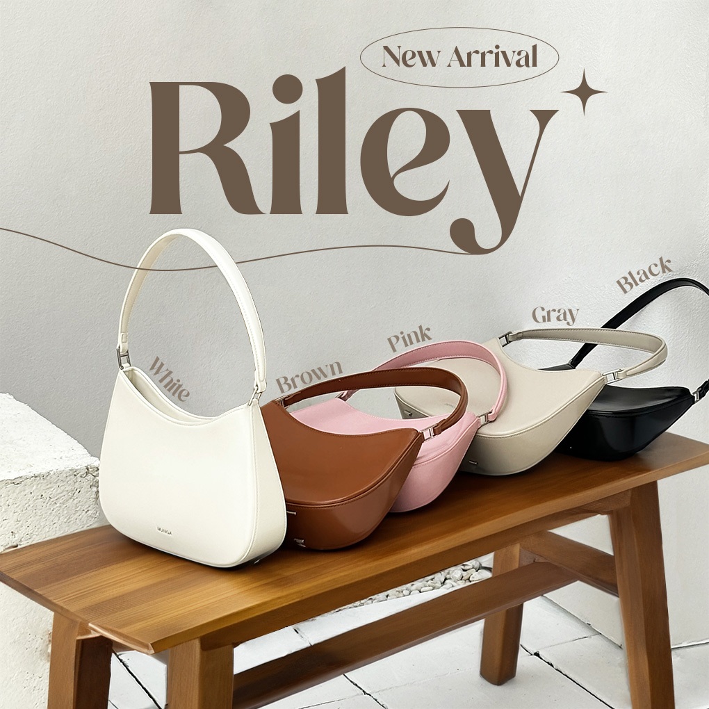 MUNIGA รุ่น "Riley" กระเป๋าสะพายไหล่ ทรงพอช สำหรับผู้หญิง สินค้าใหม่ New Arrivals