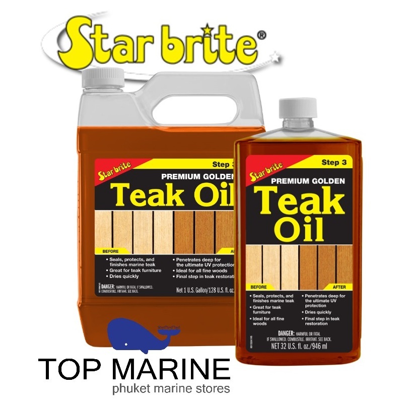 STAR BRITE 85132 / 85100 Premium Golden Teak Oil น้ำยาเคลือบและปกป้องเนื้อไม้
