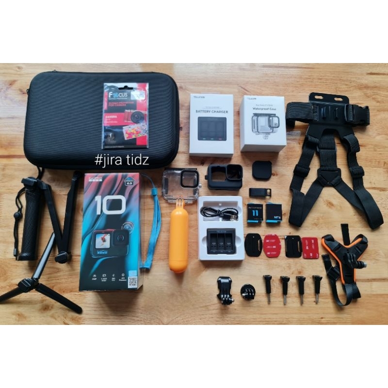 Gopro10 ⭐ มือ 1 ประกันศูนย์ อุปกรณ์จัดเต็ม 💯 set เดียว จบ ‼️
