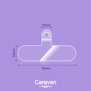 Caravan crew Lanyard Clip Back Stickers เเผ่นห้อยสายคล้องมือ