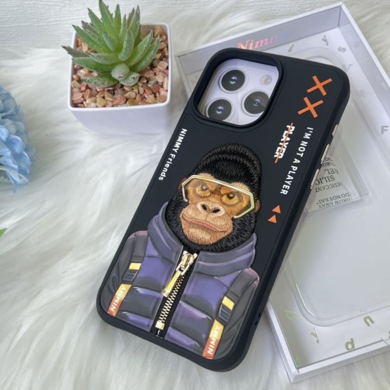 Nimmy case ลายปัก 3D รูดซิปได้ สำหรับ I phone 15 / 15 pro /15 pro max / 14 pro max