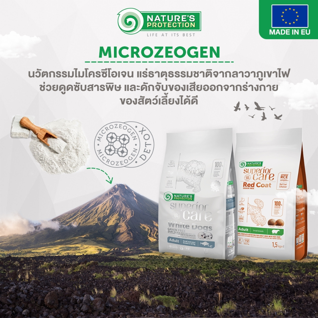 [ขนาด 1.5kg] Nature's Protection Red Coat สูตรปลาแซลมอน อาหารสุนัขพันธุ์เล็ก ขนแดง ขนส้ม - รูปที่ 2