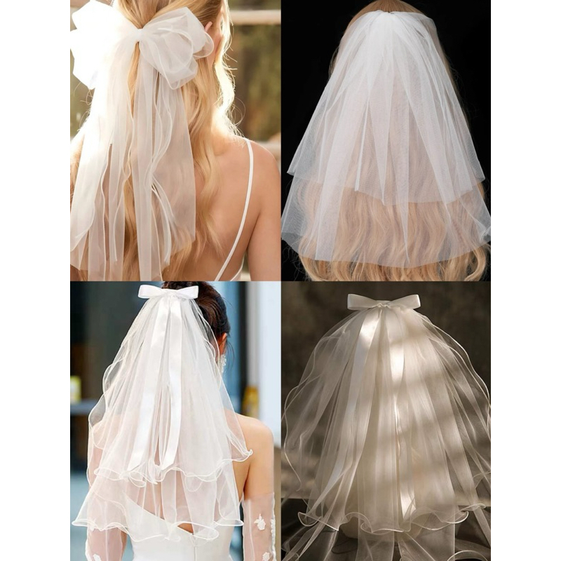 มาใหม่ พร้อมส่งจาก กทม . veil เวลเจ้าสาว ผ้าคลุมเจ้าสาว พร็อบถ่ายรูป