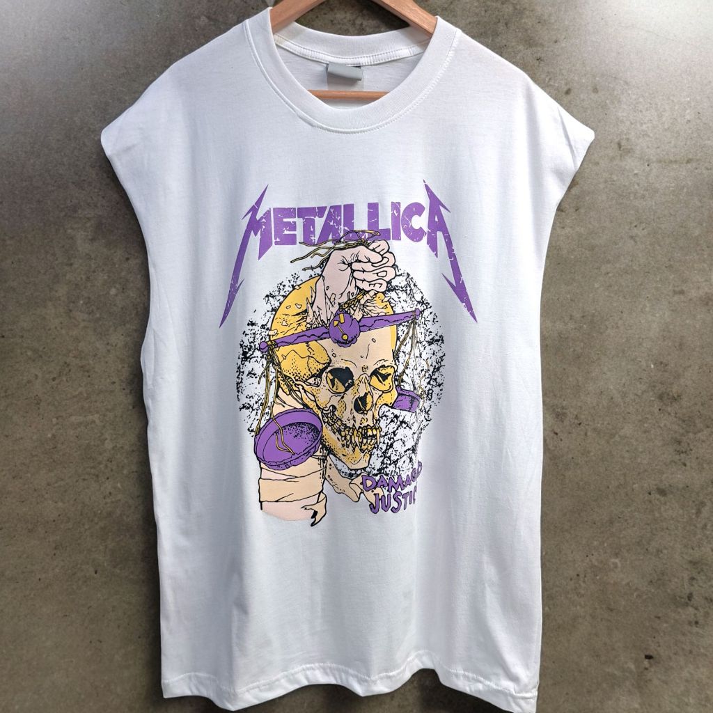 เสื้อแขนกุดหลากสี มือหนึ่ง Oversize อก44-46" ผ้าฟอก ลายวง/น่ารัก เสื้อแขนกุดผู้ชาย ผู้หญิง