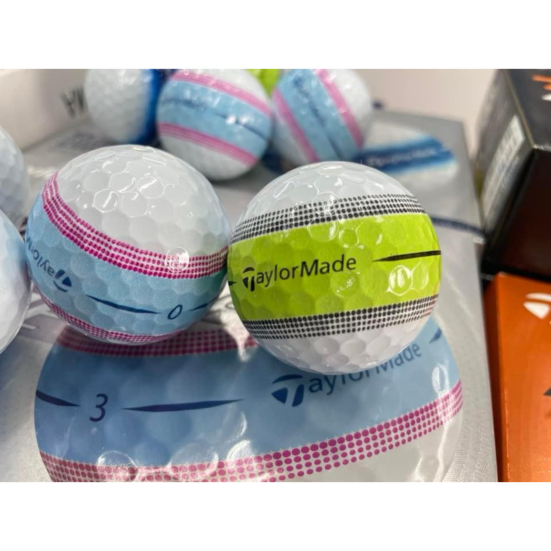 ลูกกอล์ฟ Taylormade Tour Response Stripe แยกขาย (กล่องละ 3ลูก)ลูกพัตต์ Taylormade golf balls