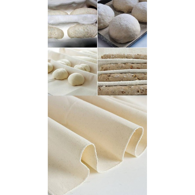 ผ้าหมักแป้ง ผ้าพักโดว์ขนมปัง  Baker’s Couche and Proofing Cloth 100% Cotton