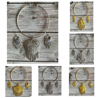 สร้อยคอ+ต่างหู  ✨สร้อยล้านนาเครื่องประดับชุดไทย (สินค้ามีพร้…