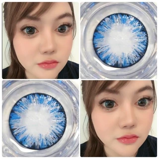 คอนแทคเลนส์ มี อย.ไทย บิ๊กอาย รุ่น Tommy/Omg/Icy-X/Chimmer ฟ้า/Blue ค่าสายตา (0.00)-(-7.00)