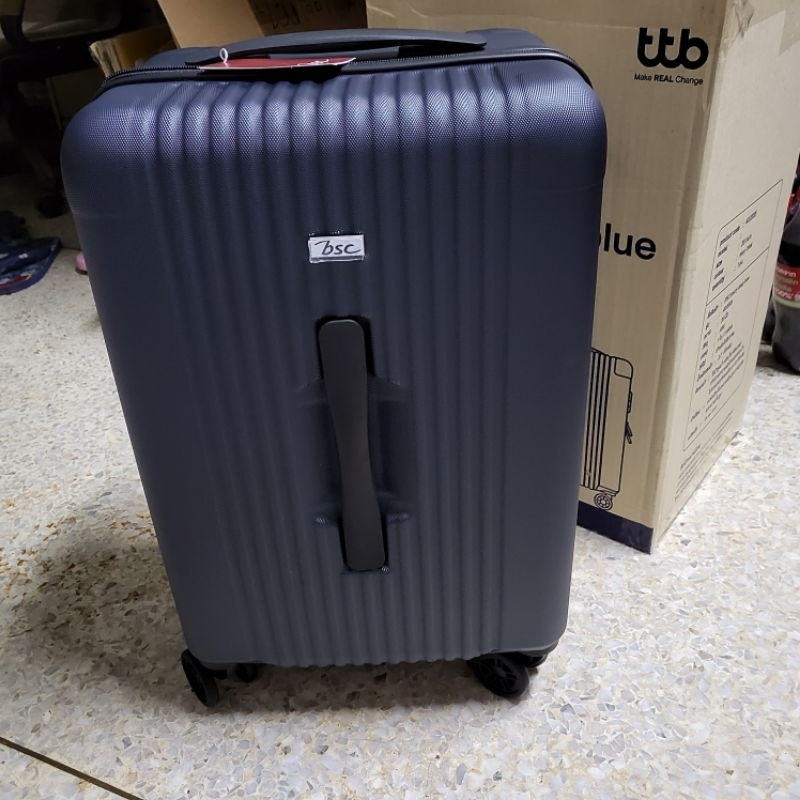 bsc luxury deep blue luggage 20" กระเป๋าเดินทาง ล้อลาก สีน้ำเงิน