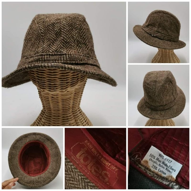 Totes men's vintage fedora hat หมวก มีตำหนิ