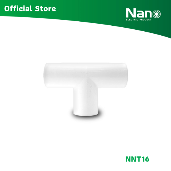 NANO ข้อต่อสามทางไม่มีฝา (มิล) ขนาด 16 มม. (100 ชิ้น/กล่อง) รุ่น NNT16