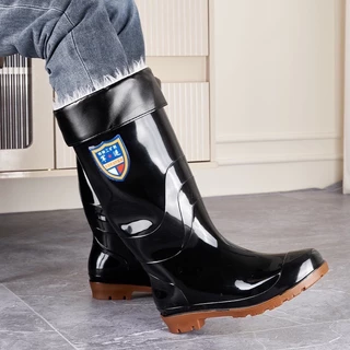 รองเท้าบูท (เบอร์39-44)ควรเพิ่มไซส์1เบอร์ สีดำ บูทยาว ตัดหญ้า ยางPVC แบบยาว ตัดหญ้า กรีดยาง กันน้ำ ดำนา คุณภาพดี