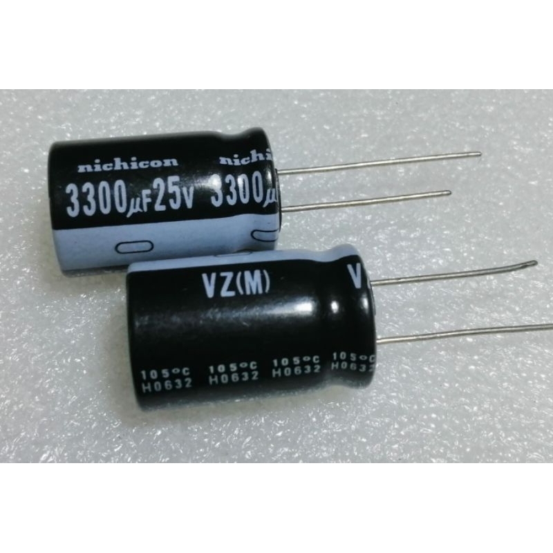 Nichicon VZ 3300uf 25v capacitor ตัวเก็บประจุ คาปาซิเตอร์